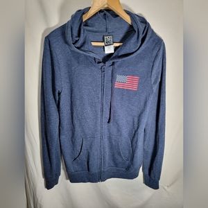 Modern Lux unisex size large America hoodie. Flag front, stars & stripes back.